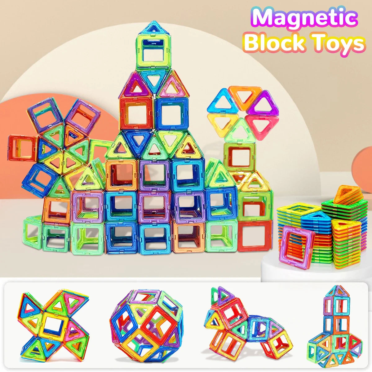 STEM Learning Magnetic Blocks — Medium DIY Construction Toys