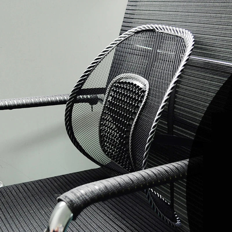 Ergonomic Back Support Cushion – Mesh Lumbar Pad for Car & Office Chairs