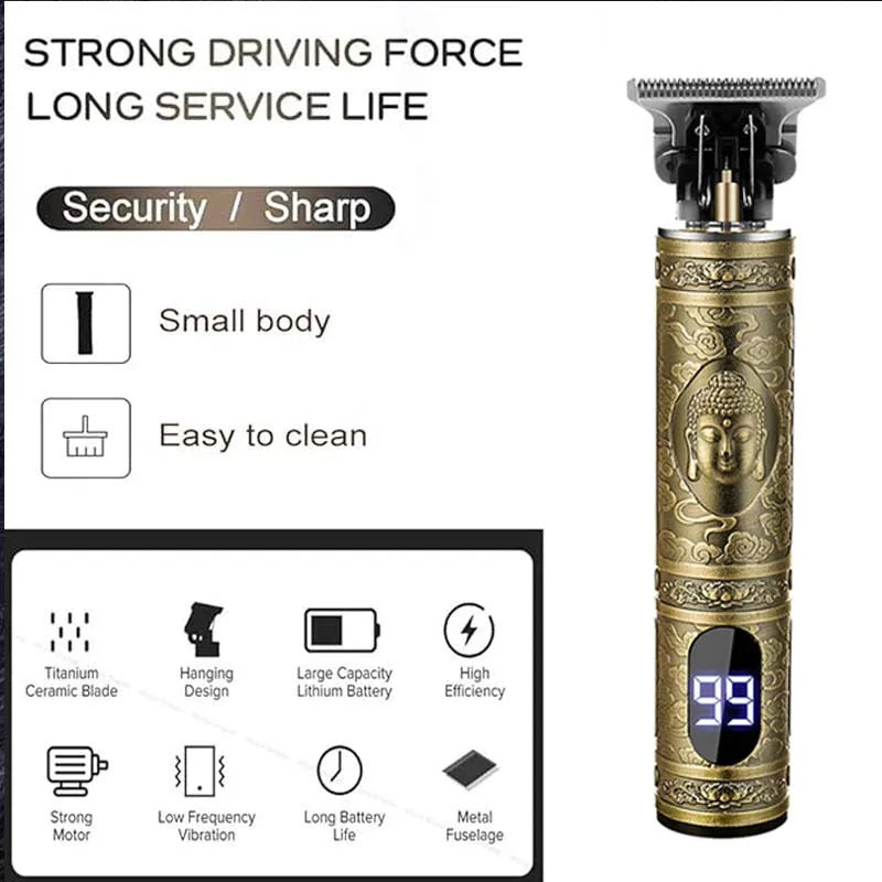 T9 Professional Hair Clipper for Men – Electric Cutting Machine, Rechargeable Barber Shaver