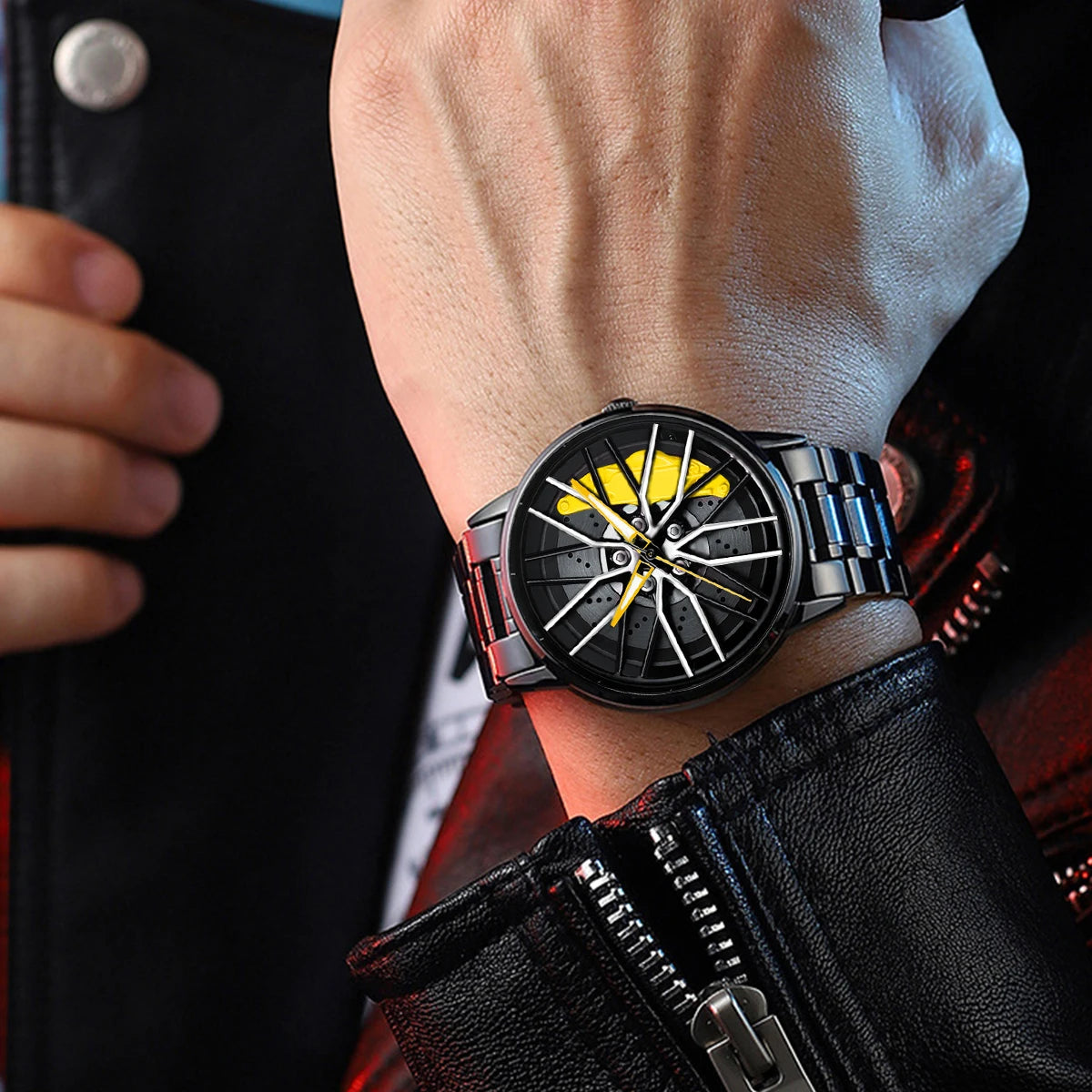 Men’s Casual Sports Watch – 42mm, Stainless Steel Band, 3Bar Quartz