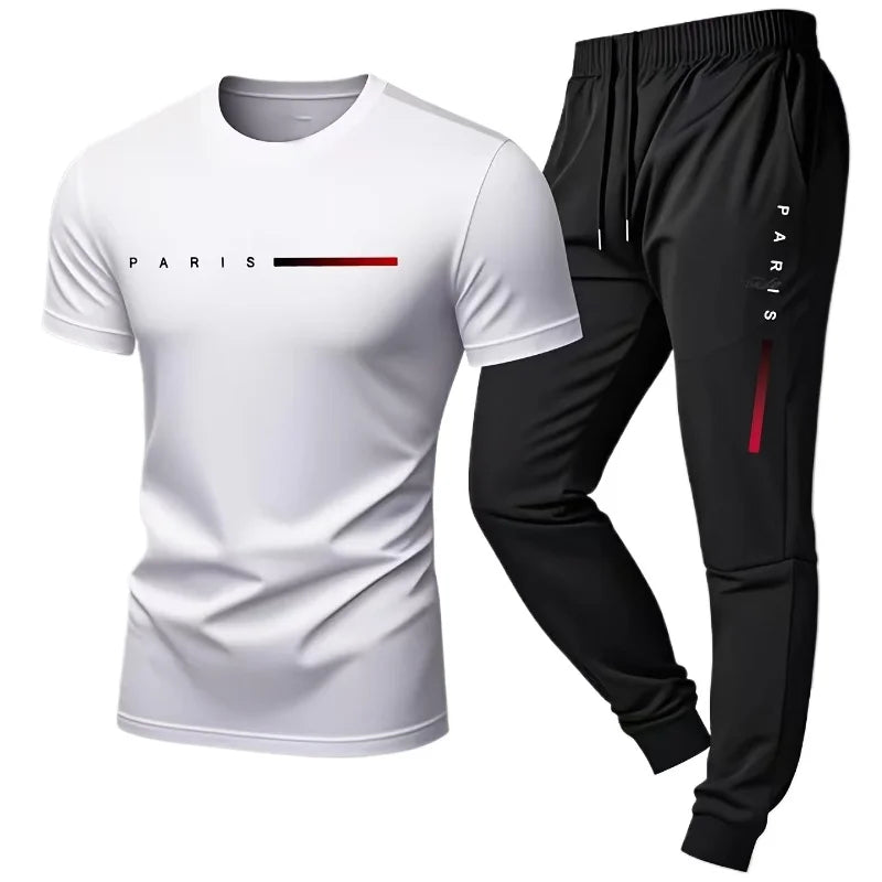 PARIS Spring Casual Suit for Men + 30pc Gold Ring Set for Women — Animal & Floral Cutouts, Summer Trend