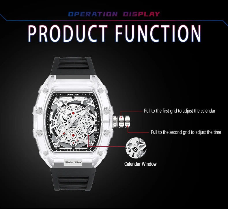 Fashionable Men’s Watch — BK134 Barrel Design, Waterproof Sports Clock