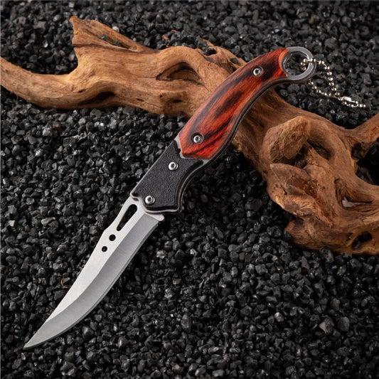 Portable Pocket Folding Knife — Metal Outdoor Survival Hand Tool