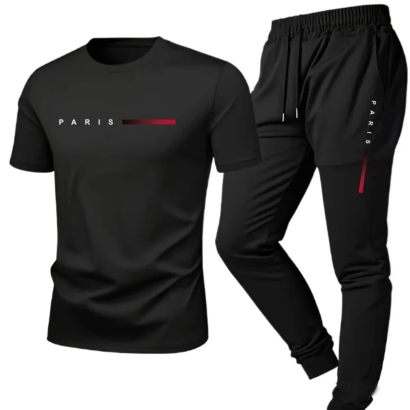 PARIS Spring Casual Suit for Men + 30pc Gold Ring Set for Women — Animal & Floral Cutouts, Summer Trend