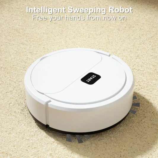 3-in-1 Portable Robotic Vacuum — 2024 USB Rechargeable Home Cleaner