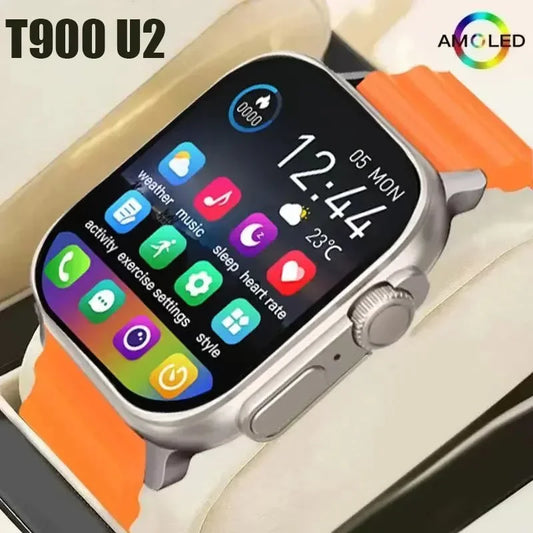 Smartwatch T900 U2 – 49mm Bluetooth Call, NFC, GPS, Wireless Charging, Music & Games (2024)