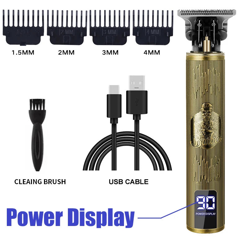 T9 Professional Hair Clipper for Men – Electric Cutting Machine, Rechargeable Barber Shaver