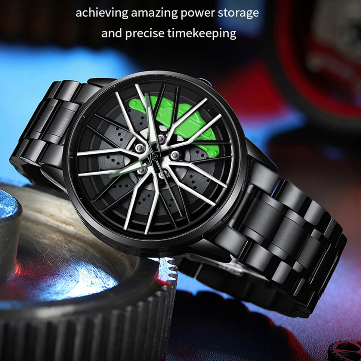 Men’s Casual Sports Watch – 42mm, Stainless Steel Band, 3Bar Quartz