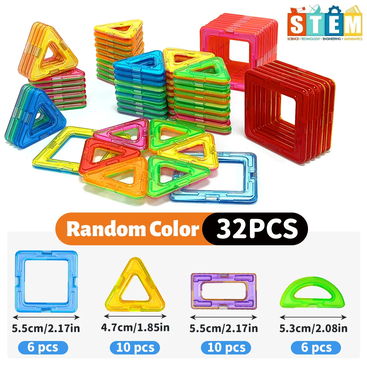 STEM Learning Magnetic Blocks — Medium DIY Construction Toys