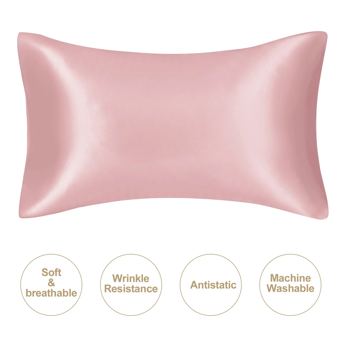 JuwenSilk Silk Pillowcase (Queen) – Natural Mulberry Silk, Smooth, Gentle on Hair & Skin