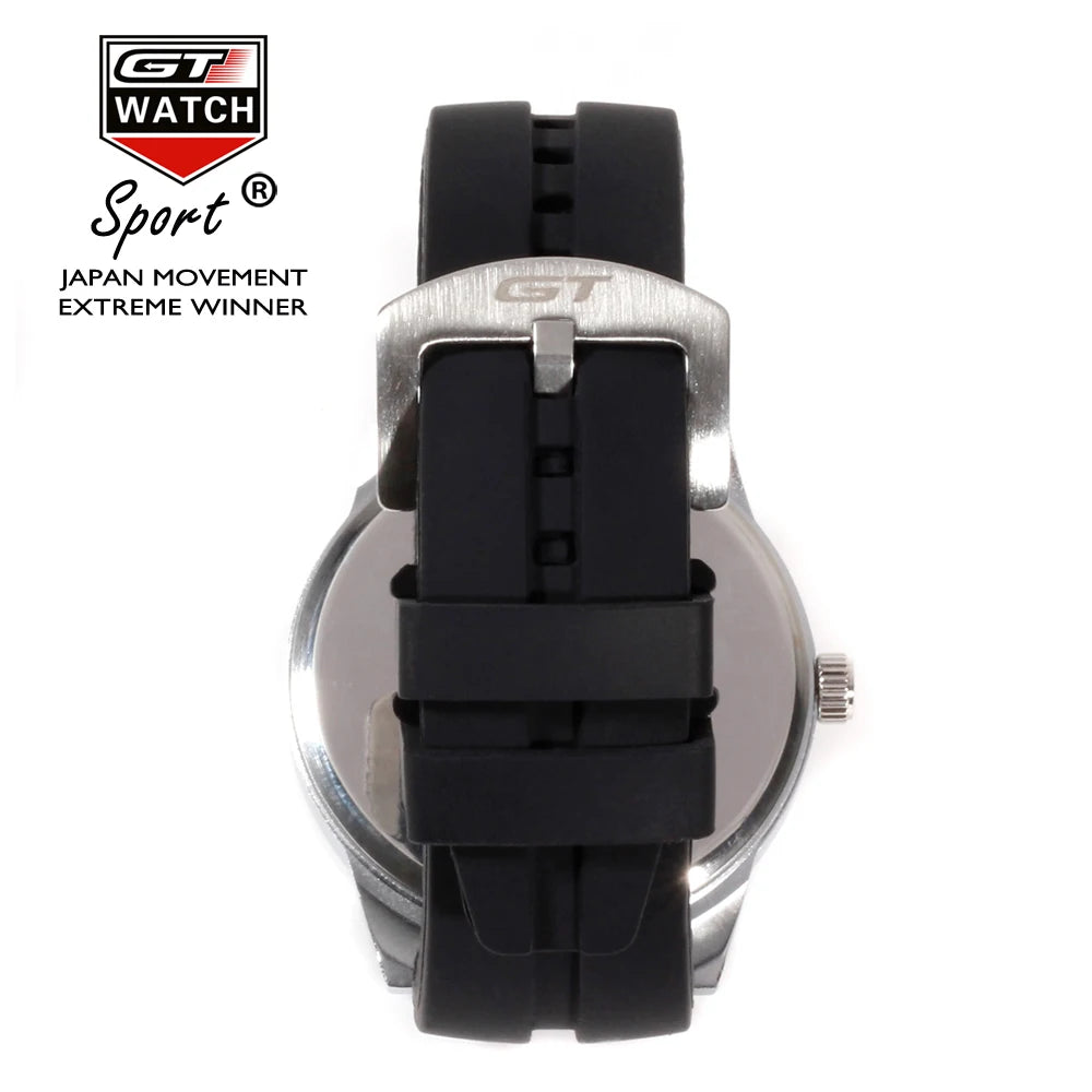 F1-Style Men’s Watch — Silicone Band, Quartz Movement, 2022 Relogio