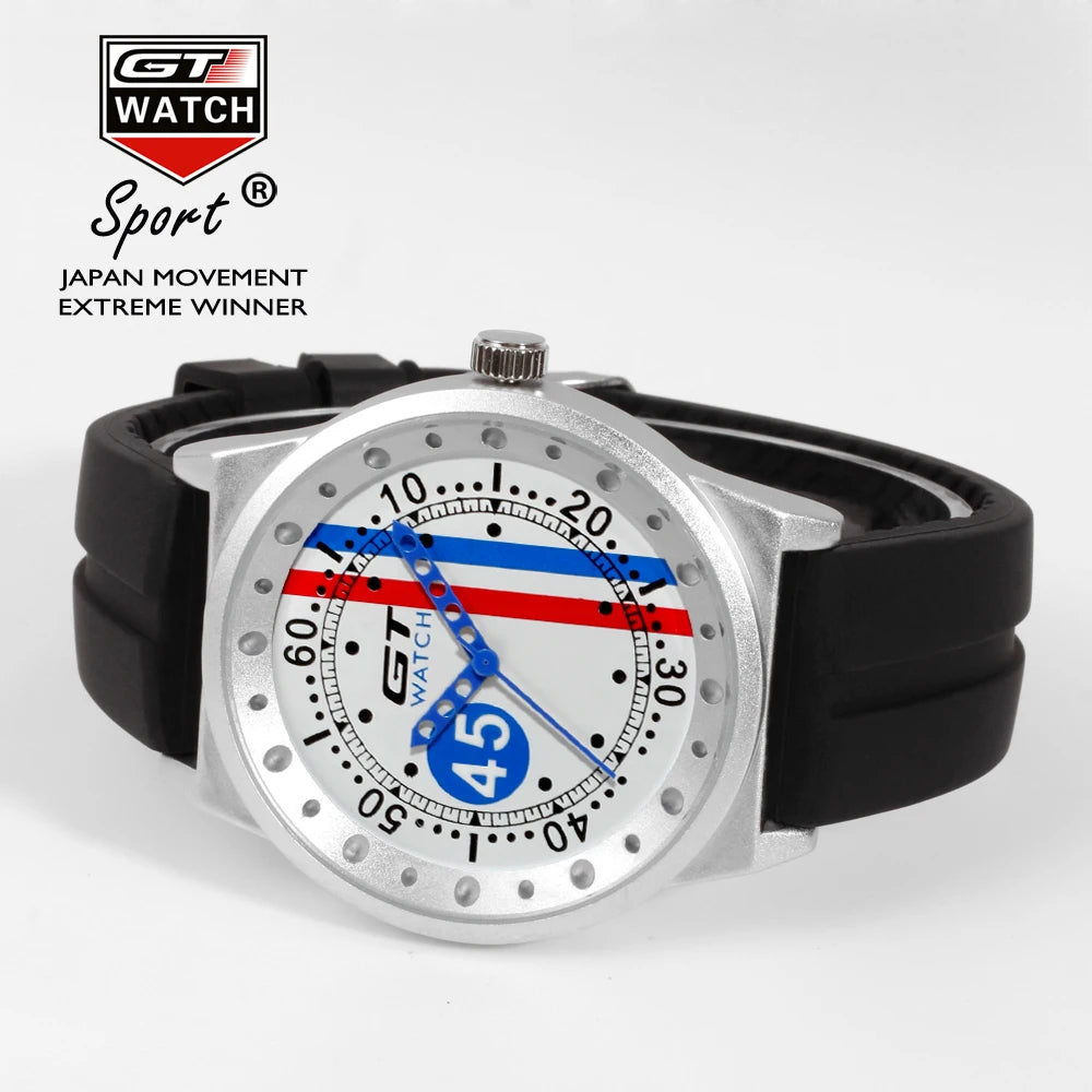 F1-Style Men’s Watch — Silicone Band, Quartz Movement, 2022 Relogio