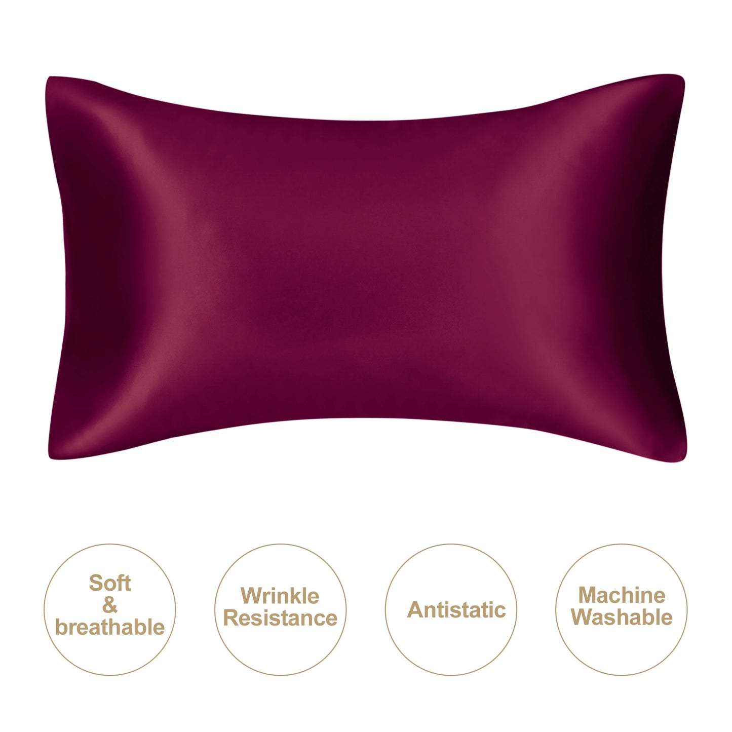JuwenSilk Silk Pillowcase (Queen) – Natural Mulberry Silk, Smooth, Gentle on Hair & Skin