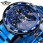 New 2020 Winner Transparent Fashion Diamond Luminous Mechanical Skeleton Watch — Men