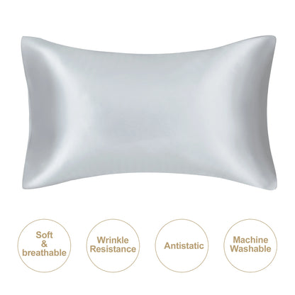 JuwenSilk Silk Pillowcase (Queen) – Natural Mulberry Silk, Smooth, Gentle on Hair & Skin