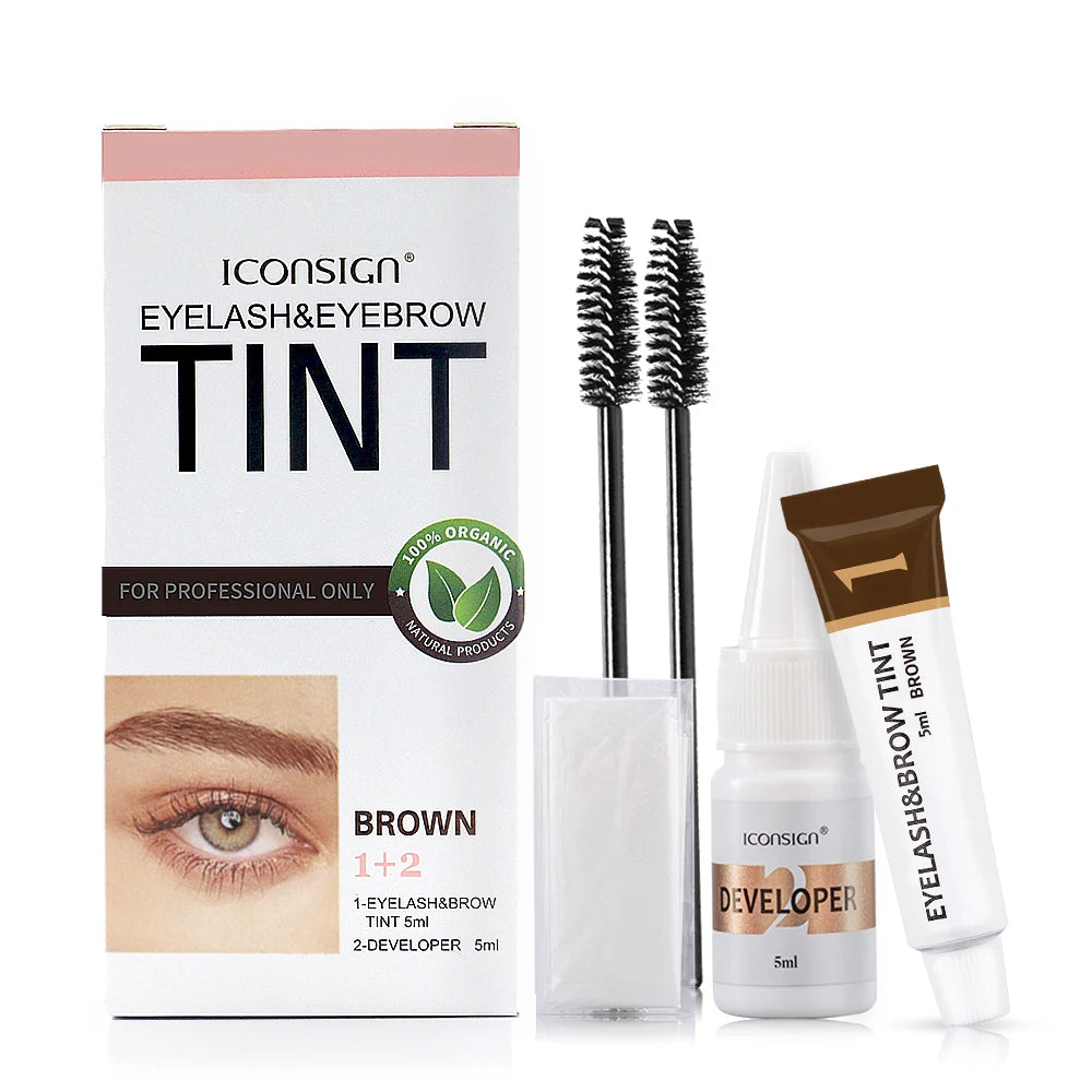 ICONSIGN Eyelash & Eyebrow Dye Tint Kit — Brow Enhancer & Mascara Lift
