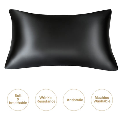 JuwenSilk Silk Pillowcase (Queen) – Natural Mulberry Silk, Smooth, Gentle on Hair & Skin