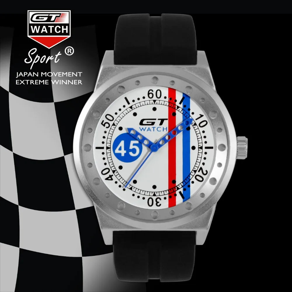 F1-Style Men’s Watch — Silicone Band, Quartz Movement, 2022 Relogio