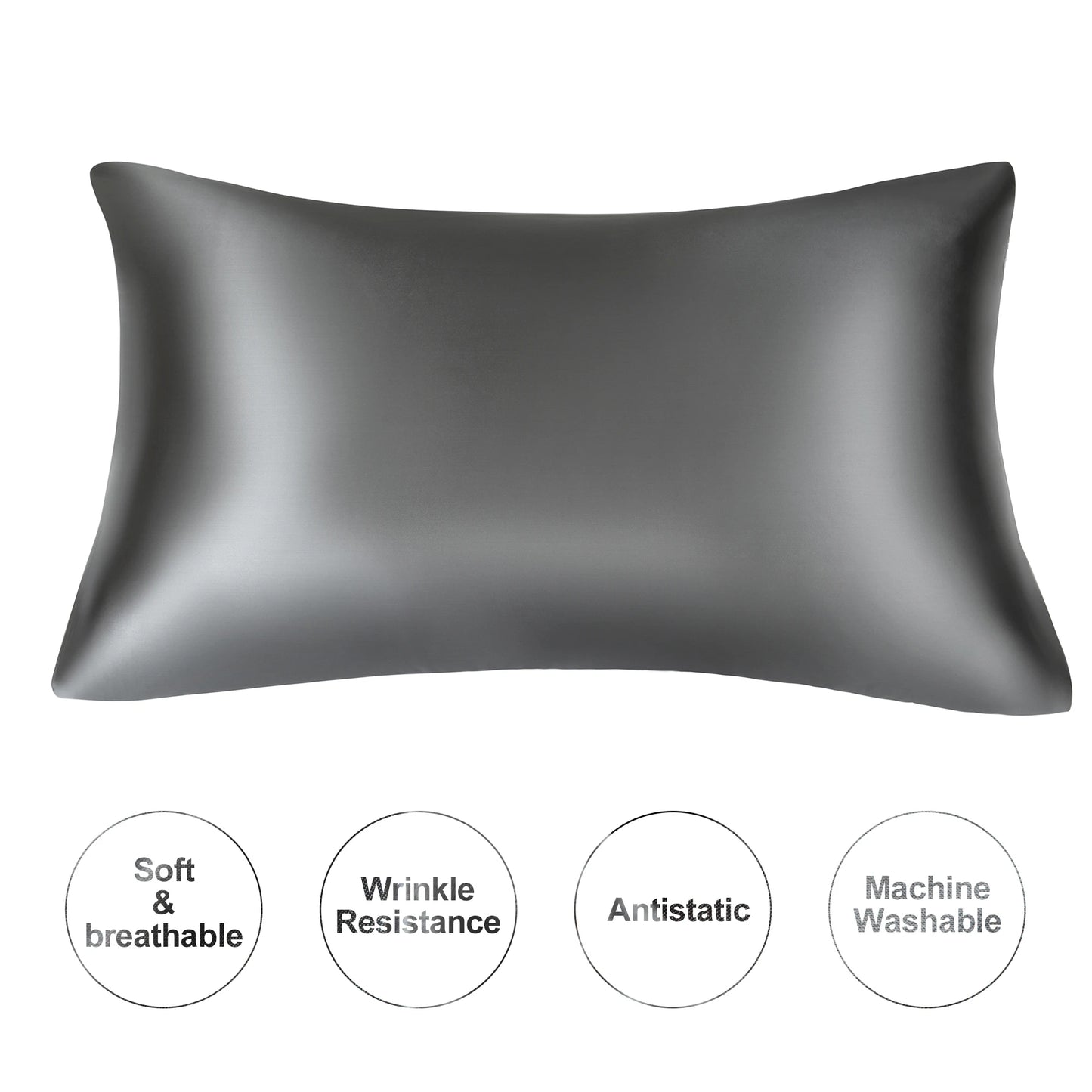 JuwenSilk Silk Pillowcase (Queen) – Natural Mulberry Silk, Smooth, Gentle on Hair & Skin