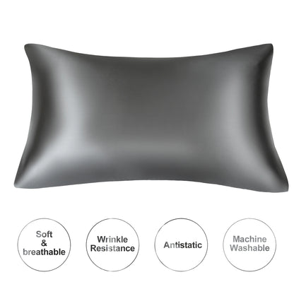 JuwenSilk Silk Pillowcase (Queen) – Natural Mulberry Silk, Smooth, Gentle on Hair & Skin