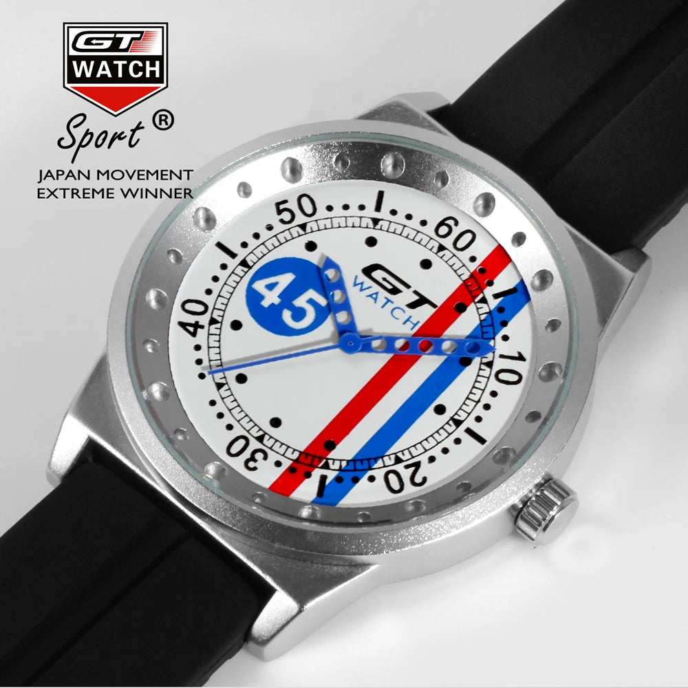 F1-Style Men’s Watch — Silicone Band, Quartz Movement, 2022 Relogio