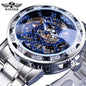New 2020 Winner Transparent Fashion Diamond Luminous Mechanical Skeleton Watch — Men