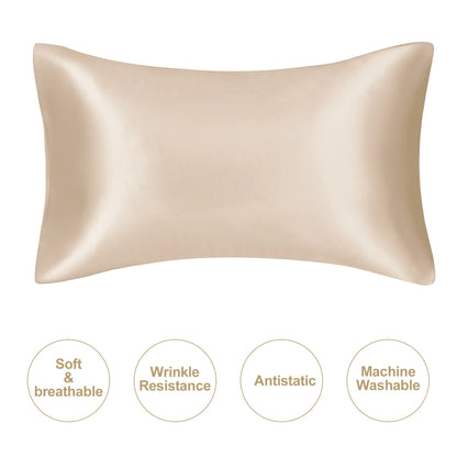 JuwenSilk Silk Pillowcase (Queen) – Natural Mulberry Silk, Smooth, Gentle on Hair & Skin