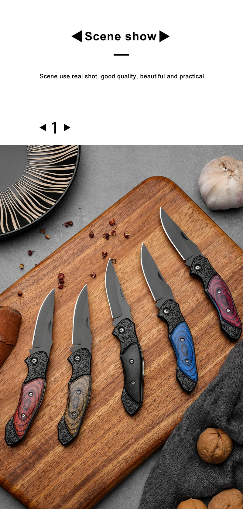 Portable Folding Knife – Outdoor Camping, Stainless Steel, Compact Mini Utility