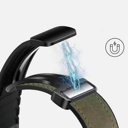 Leather Strap Samsung Galaxy Watch Classic 44mm 40mm 46mm Bracelet with Magnetic Band