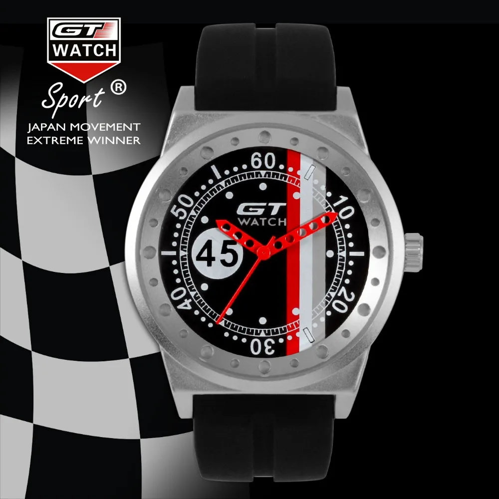 F1-Style Men’s Watch — Silicone Band, Quartz Movement, 2022 Relogio