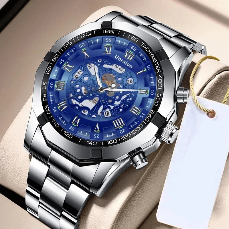 Men’s Mechanical Watch – Automatic Movement, Calendar, Waterproof, Large Dial