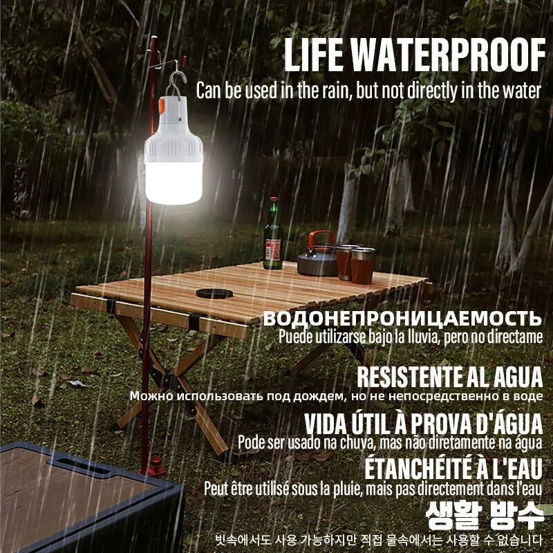 USB Rechargeable Outdoor LED Lamp — High Brightness, Camping & Fishing Lantern