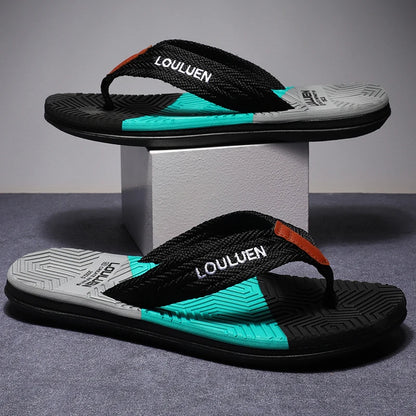 Men’s Fashion Flip Flops — Summer Beach Slippers, Breathable & Comfortable