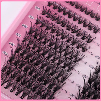 600pcs DIY Eyelash Extensions Kit — Thick Fluffy 30D/100D, Mix Length