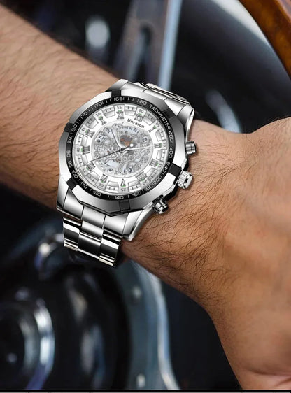 Men’s Mechanical Watch – Automatic Movement, Calendar, Waterproof, Large Dial