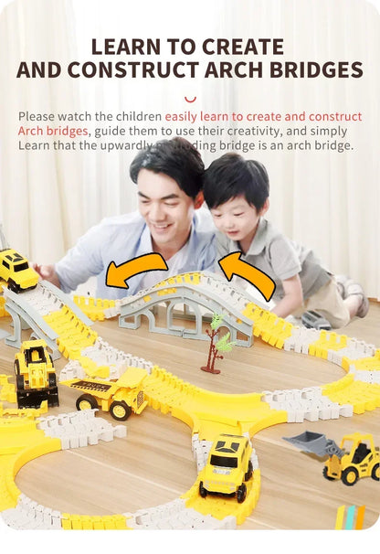 Educational Electric Track Car Set – 137–467 Pieces, Build & Learn Toy for Kids