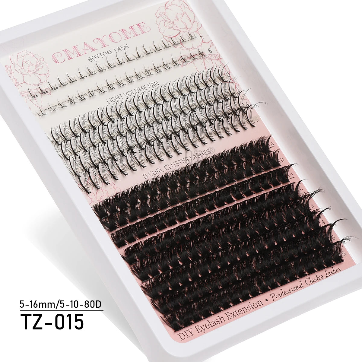 600pcs DIY Eyelash Extensions Kit — Thick Fluffy 30D/100D, Mix Length