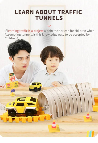 Educational Electric Track Car Set – 137–467 Pieces, Build & Learn Toy for Kids