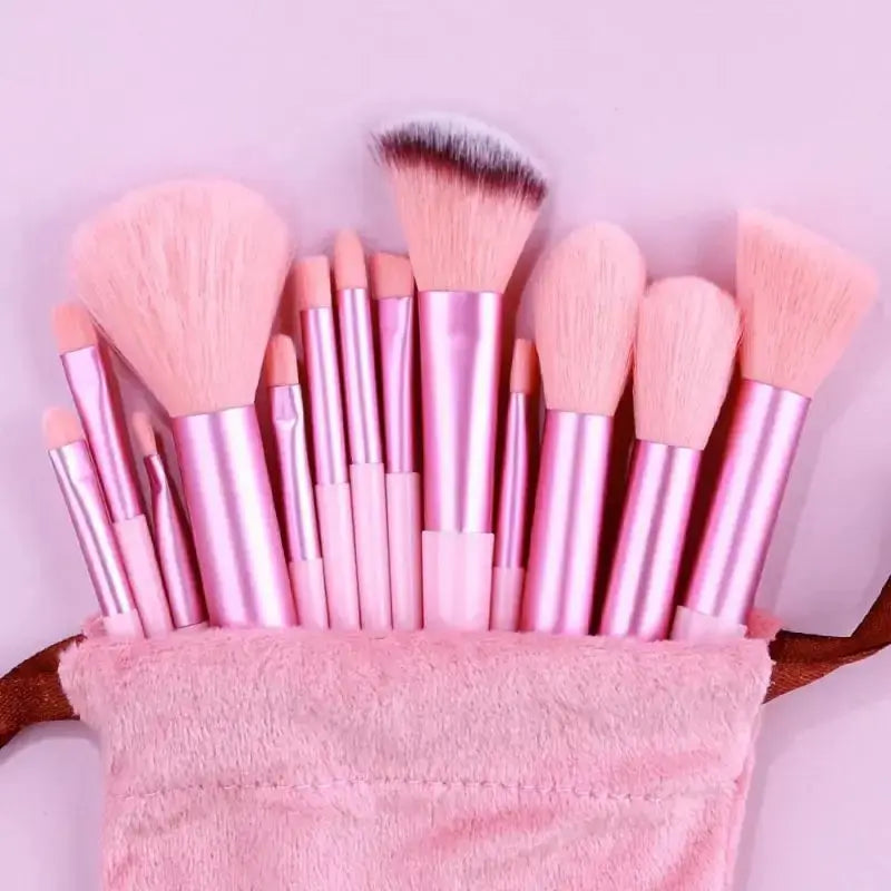 10-Piece Soft Fluffy Makeup Brush Set – Foundation, Powder, Eyeshadow, Kabuki
