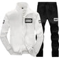 Men's 2-Piece Winter Set: Stand Neck Jacket & Matching Drawstring Pants