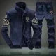 Men's 2-Piece Winter Set: Stand Neck Jacket & Matching Drawstring Pants