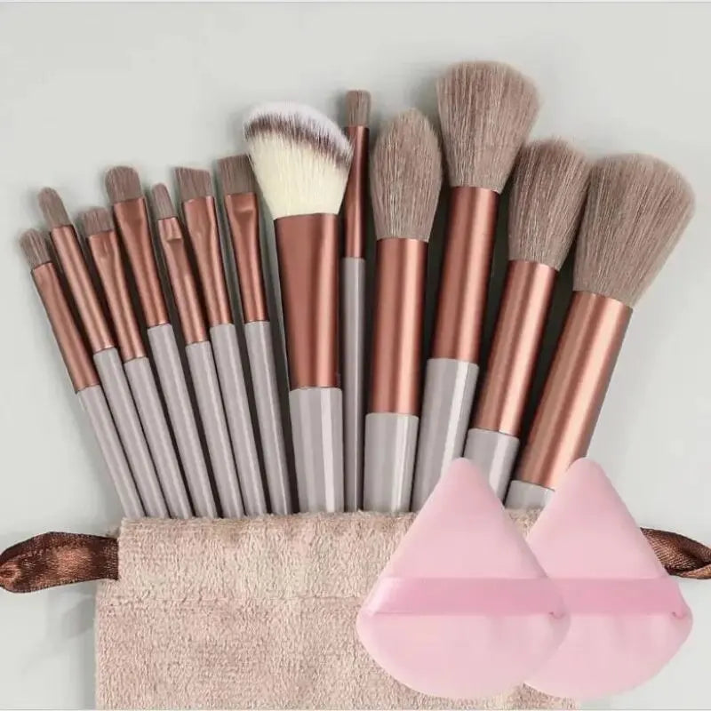 10-Piece Soft Fluffy Makeup Brush Set – Foundation, Powder, Eyeshadow, Kabuki