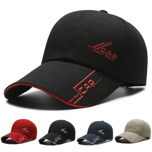 Men’s Summer Long-Brim Hat — Baseball Cap, Outdoor Sun Shield, Fishing & Hiking