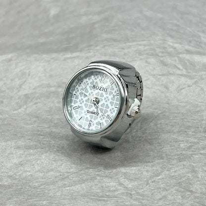 Hot-Selling Finger Ring Watch — Quartz Movement, Vintage Alloy Shell, Unisex Gift