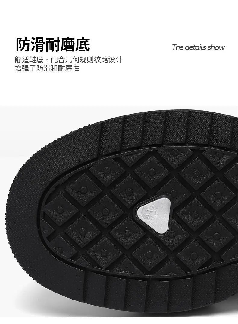 Spring 2025 Breathable White Sneakers — Men’s Thick-Soled Sports Casual / Dad Shoes
