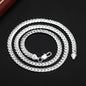 18K Gold/Silver Color 6mm Full Sideways Necklace — 8/18/20/24 Inch Chain