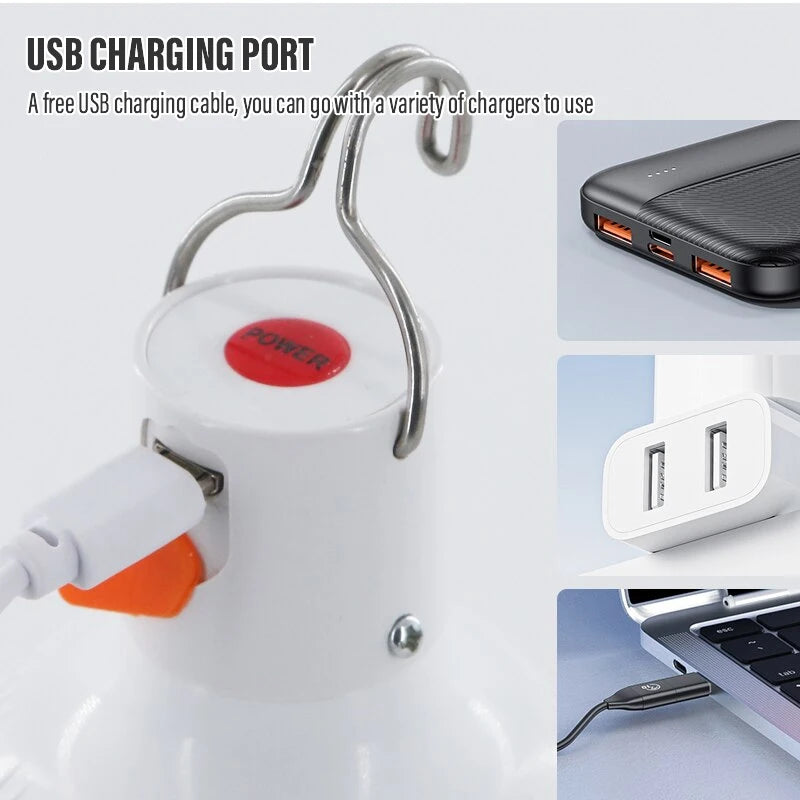USB Rechargeable Outdoor LED Lamp — High Brightness, Camping & Fishing Lantern