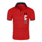 2025 Men’s Summer Polo Shirt — Printed Lapel, Anti-Pilling, Breathable, Short Sleeve, Slim Fit