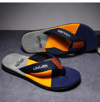 Men’s Fashion Flip Flops — Summer Beach Slippers, Breathable & Comfortable