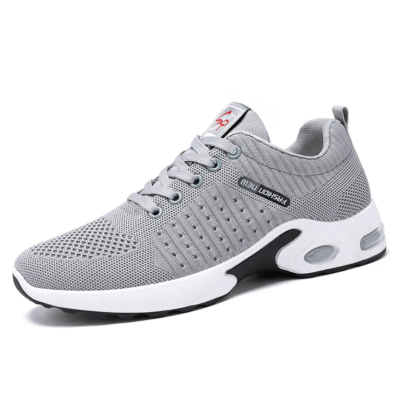 Men’s 2025 Breathable Lace-Up Running Shoes – Light Casual Sports Sneakers